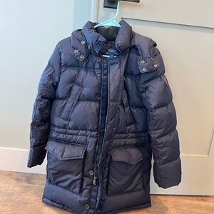 Girls Large 14 16 Navy Down Puffer Coat Polo Ralph Lauren